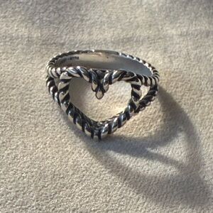 James Avery Retired Twisted Wire Rope Heart Ring 60 year anniversary